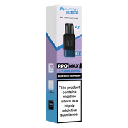 Hayati Pro Max S1 Blue Sour Raspberry pods with 2ml nic salt e-liquid, 1000 puffs and mesh coil for smooth vaping
